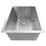 15 Inch Pro Series Rectangle Undermount Zero Radius Stainless Steel Bar/Prep Sink