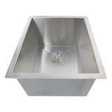 15 Inch Pro Series Rectangle Undermount Zero Radius Stainless Steel Bar/Prep Sink