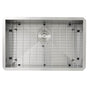 Nantucket Sinks - 28 Inch Pro Series Large Rectangle Single Bowl Undermount Zero Radius Stainless Steel Kitchen Sink, 8 Inch Deep - satin