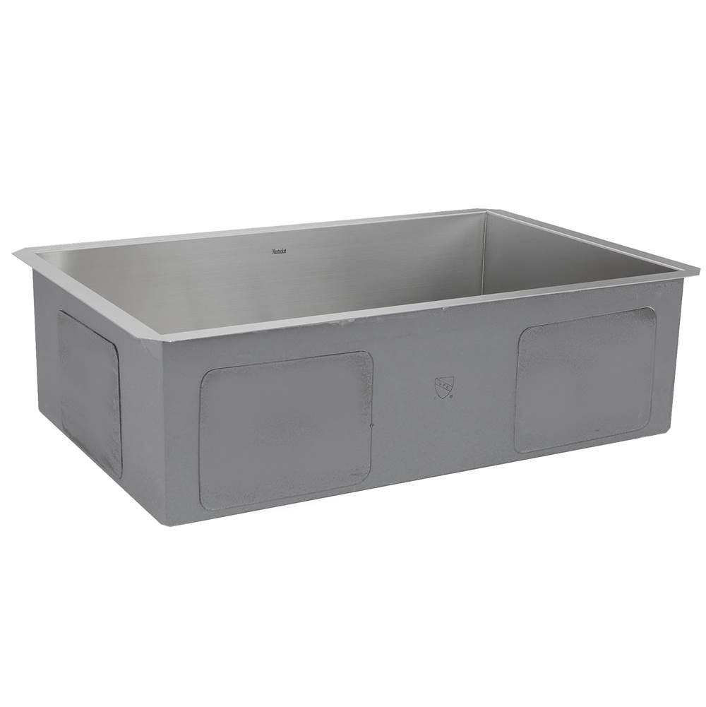 28 Inch Pro Series Large Rectangle Single Bowl Undermount Zero Radius Stainless Steel Kitchen Sink, 8 Inch Deep