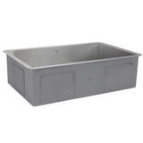 28 Inch Pro Series Large Rectangle Single Bowl Undermount Zero Radius Stainless Steel Kitchen Sink, 8 Inch Deep