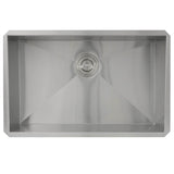 28 Inch Pro Series Large Rectangle Single Bowl Undermount Zero Radius Stainless Steel Kitchen Sink, 8 Inch Deep