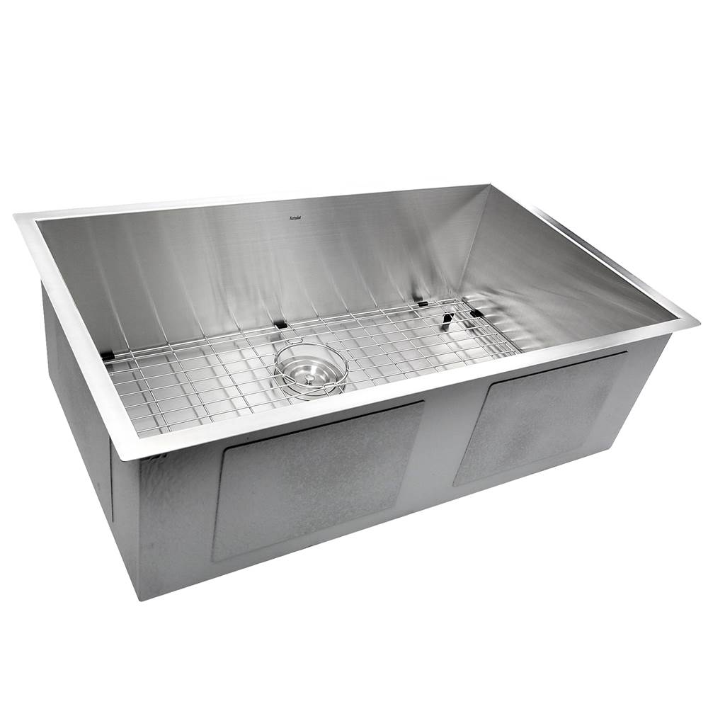 32 Inch Pro Series Large Rectangle Single Bowl Undermount Zero Radius Stainless Steel Kitchen Sink