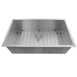 32 Inch Pro Series Large Rectangle Single Bowl Undermount Zero Radius Stainless Steel Kitchen Sink