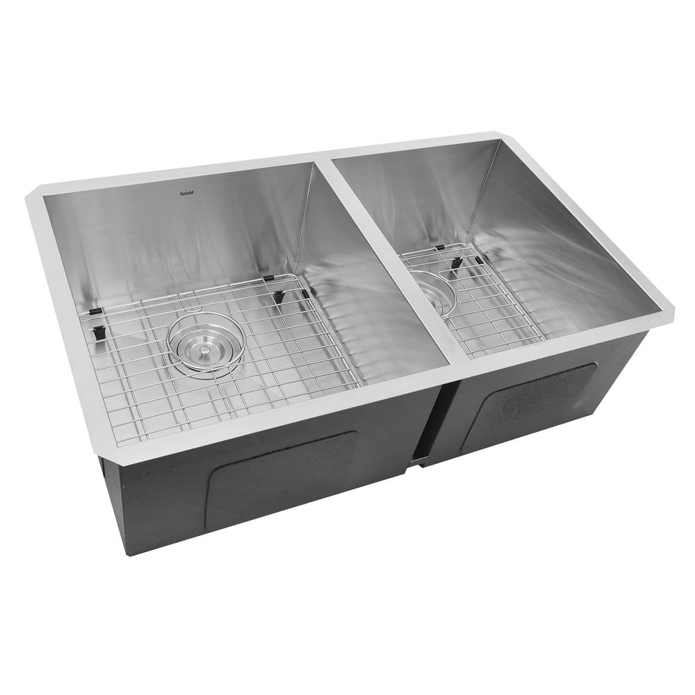 Pro Series Undermount Contemporary Large Double Bowl Offset Design With The Utility Of A 55/45 Sink