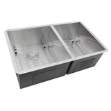 Pro Series Undermount Contemporary Large Double Bowl Offset Design With The Utility Of A 55/45 Sink