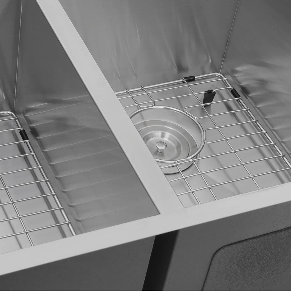 Pro Series Undermount Contemporary Large Double Bowl Offset Design With The Utility Of A 55/45 Sink