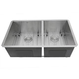 Pro Series Undermount Contemporary Large Double Bowl Offset Design With The Utility Of A 55/45 Sink