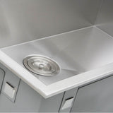 33 Inch Large Rectangle Single Bowl Self Rimming Zero Radius Stainless Steel Drop In Kitchen Sink, 16 Gauge -1 Hole