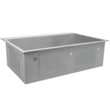 33 Inch Large Rectangle Single Bowl Self Rimming Zero Radius Stainless Steel Drop In Kitchen Sink, 16 Gauge -1 Hole