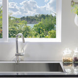 33 Inch Large Rectangle Single Bowl Self Rimming Zero Radius Stainless Steel Drop In Kitchen Sink, 16 Gauge -1 Hole