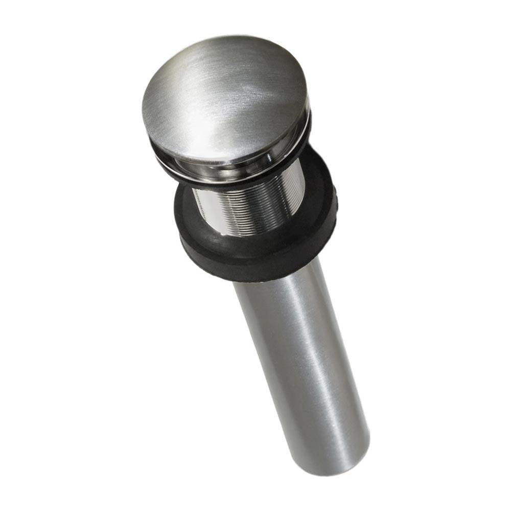 Native Trails - 1.5'' Push to Seal Dome Drain in Brushed Nickel - Brushed Nickel