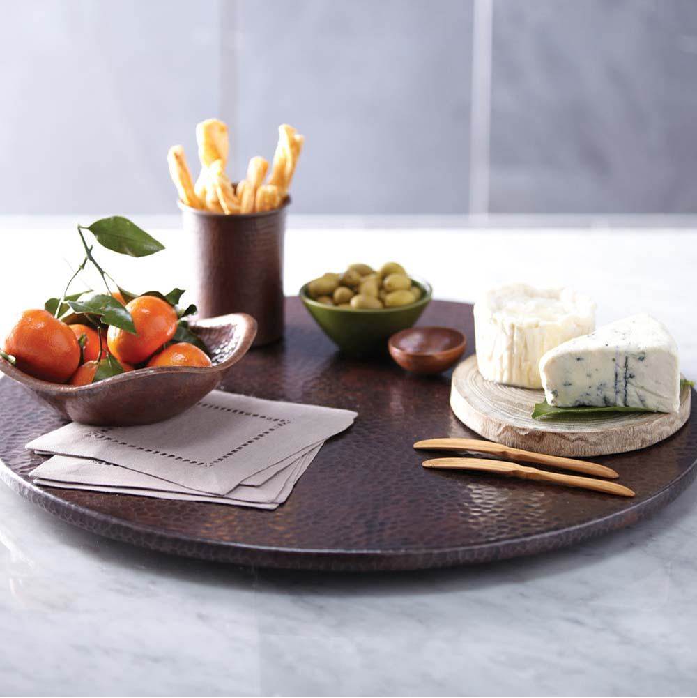 Copper Lazy Susan in Antique, 20''