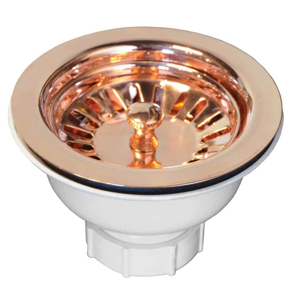 Native Trails - 3.5'' Basket Strainer in Polished Solid Copper - Polished Copper