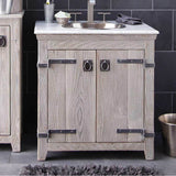 Native Trails - 30'' Americana Vanity Base in Driftwood - Driftwood