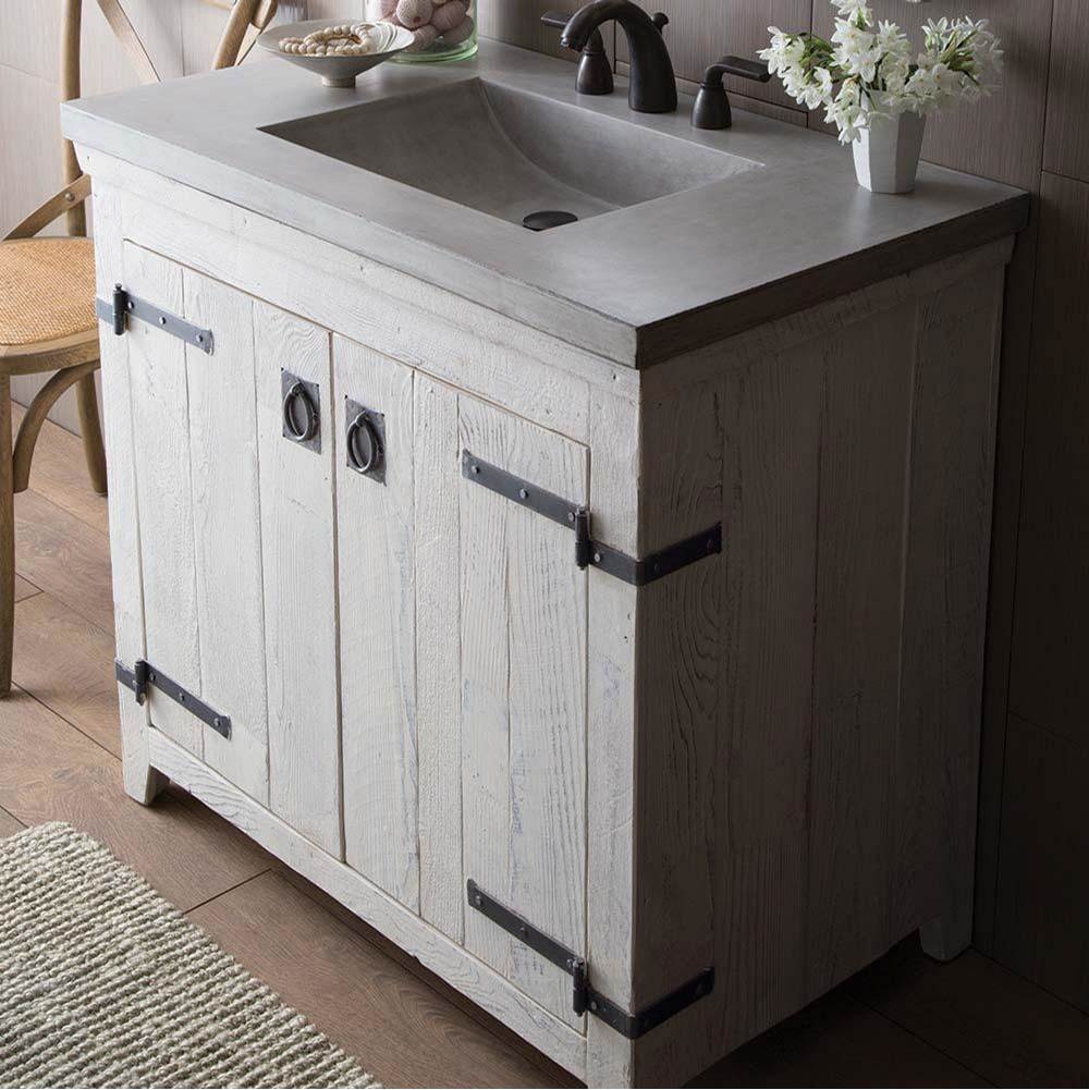 Native Trails - 36'' Americana Vanity Base in Whitewash - Whitewash