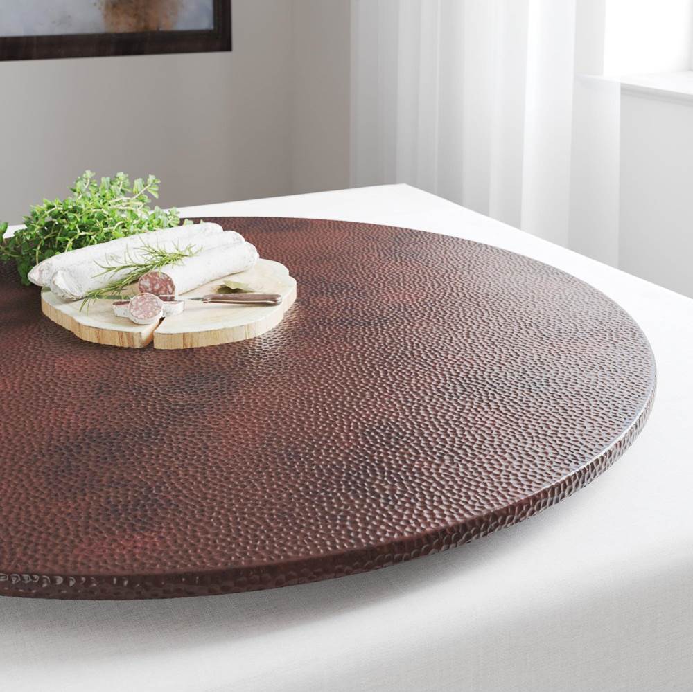 Copper Lazy Susan in Antique, 34''