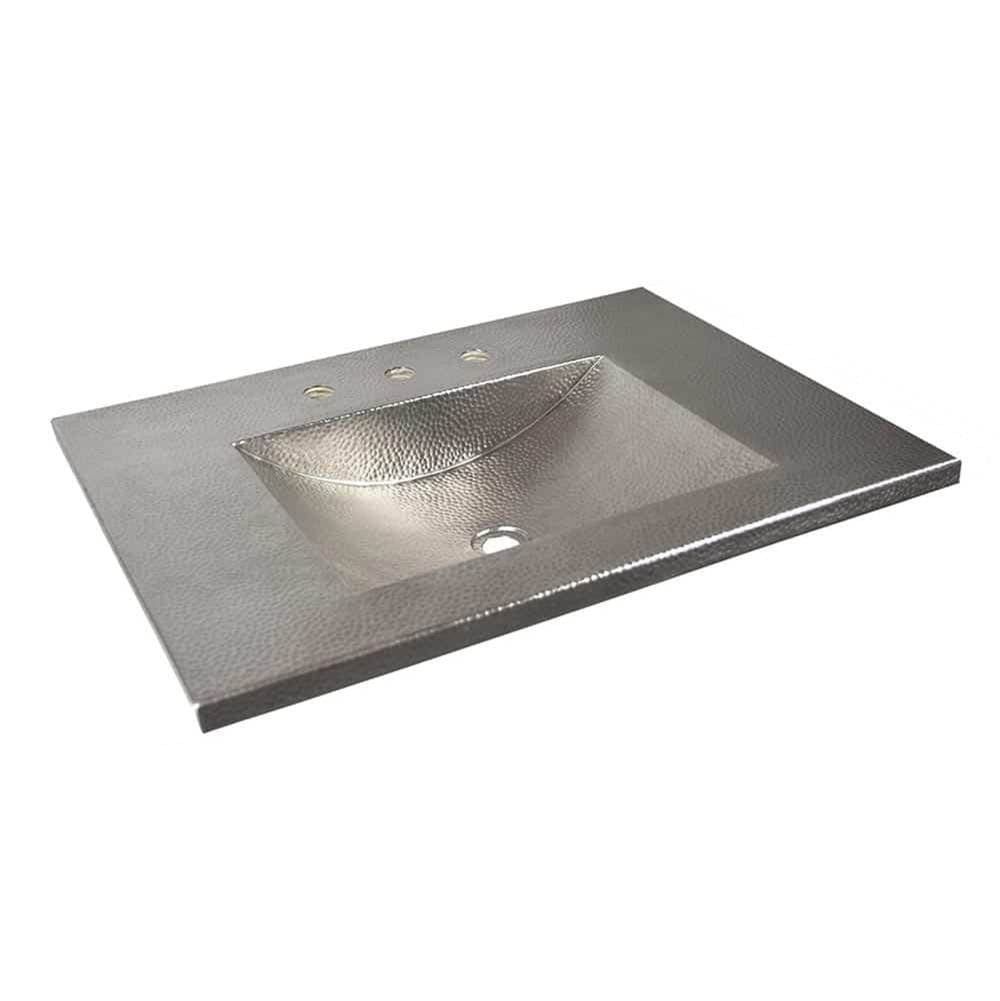 30'' Cozumel Vanity Top with Integral Bathroom Sink in Brushed Nickel