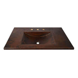 Native Trails - 36'' Cozumel Vanity Top with Integral Bathroom Sink in Antique Copper - Antique Copper