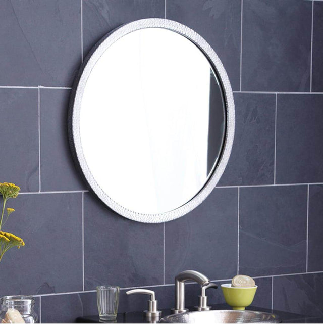 Native Trails - Divinity Round Mirror - Hammered Aluminum