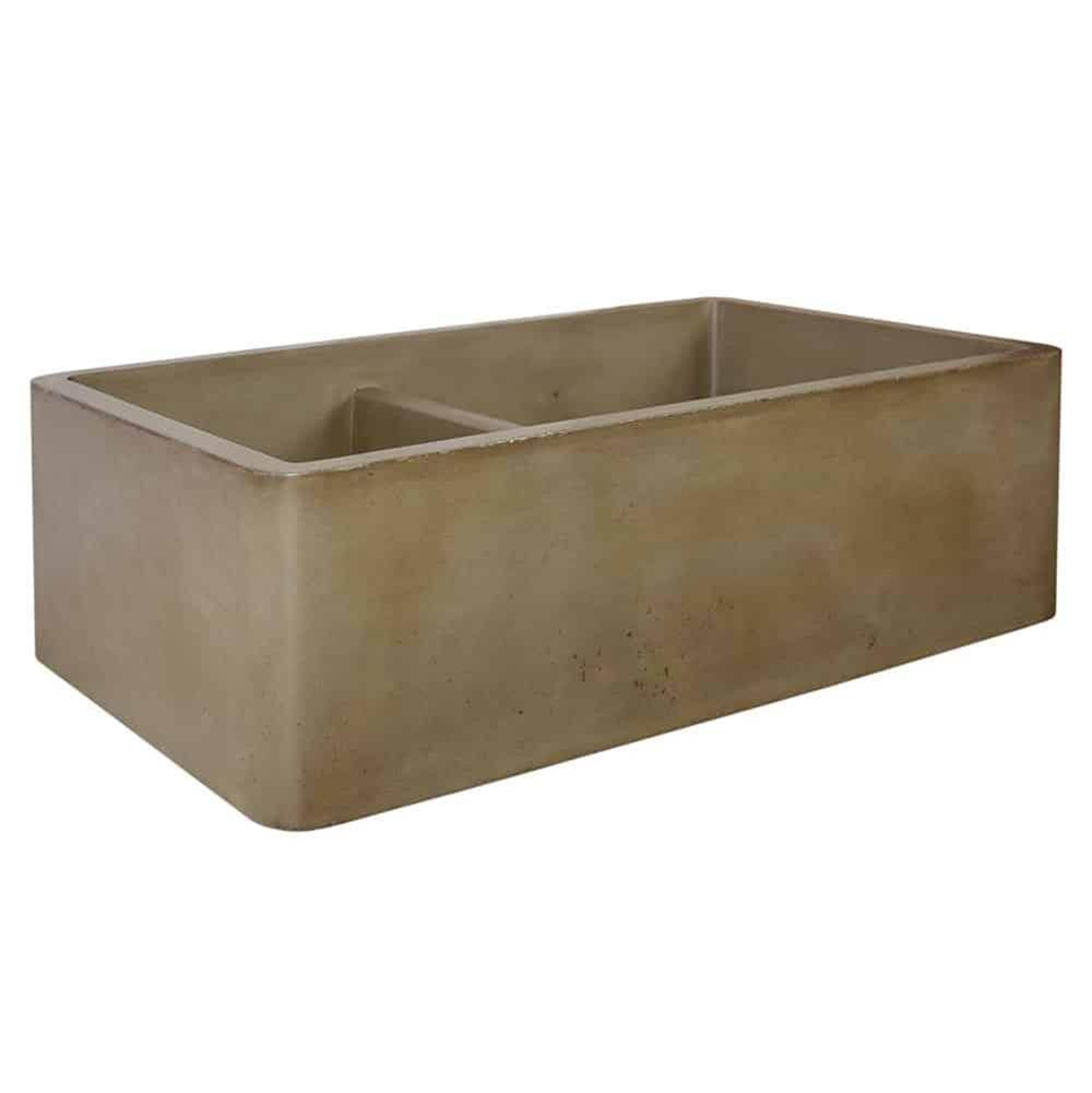Farmhouse Double Bowl Kitchen Sink in Ash