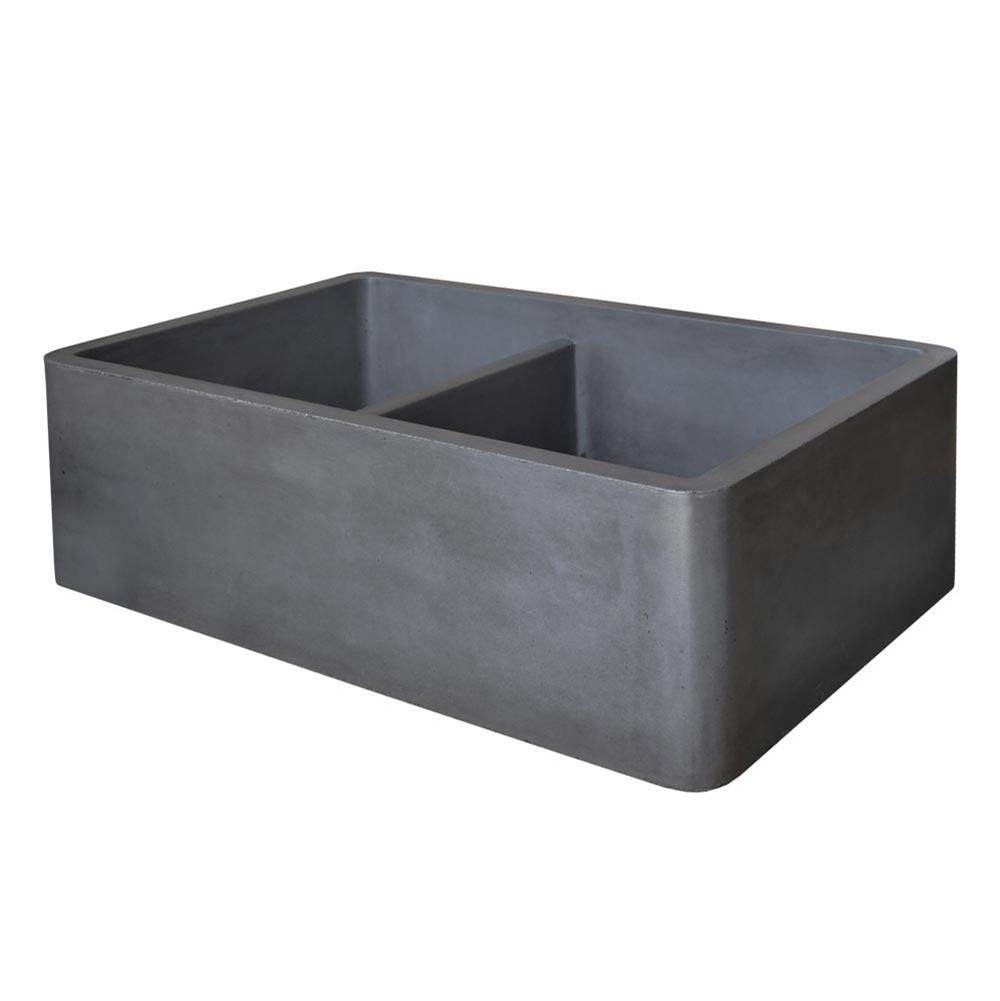Farmhouse Double Bowl Kitchen Sink in Ash