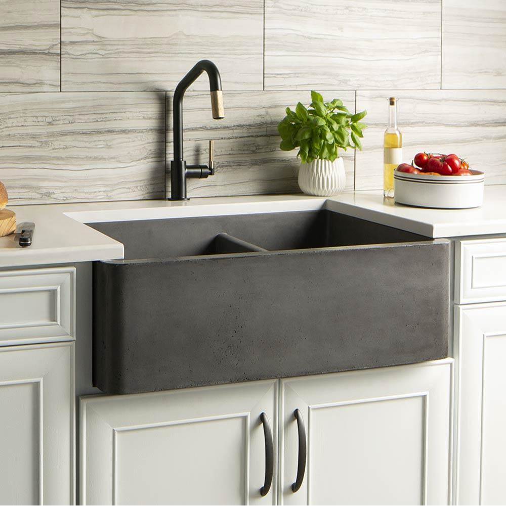 Native Trails - Farmhouse Double Bowl Kitchen Sink in Slate - Slate