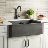 Native Trails - Farmhouse Double Bowl Kitchen Sink in Slate - Slate