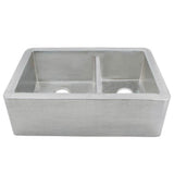 Farmhouse Duet Kitchen SInk in Brushed Nickel