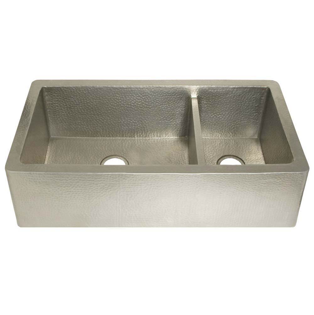Farmhouse Duet Pro Kitchen SInk in Brushed Nickel