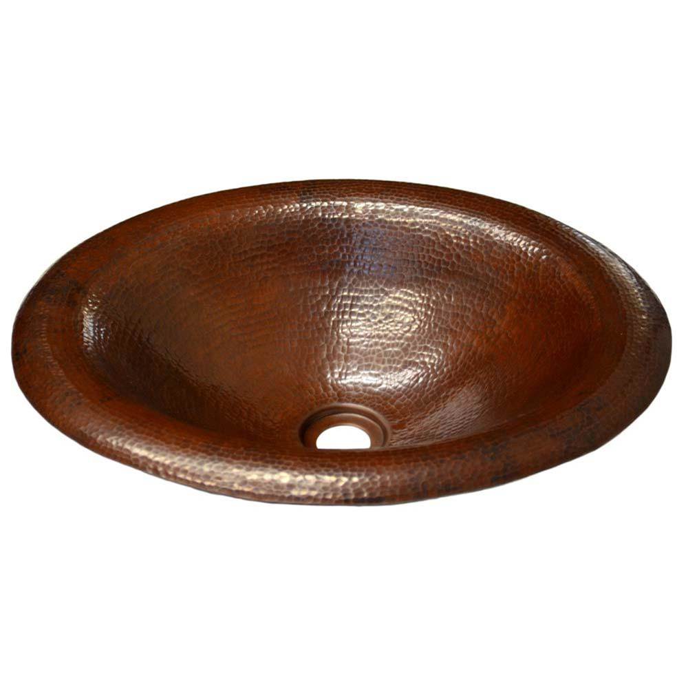 Maestro Lotus Bathroom Sink in Antique Copper