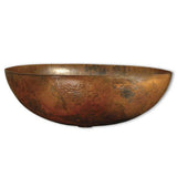 Maestro Oval Bathroom Sink in Tempered Copper