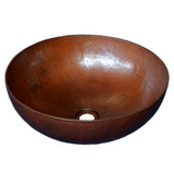 Maestro Round Bathroom Sink in Antique Copper