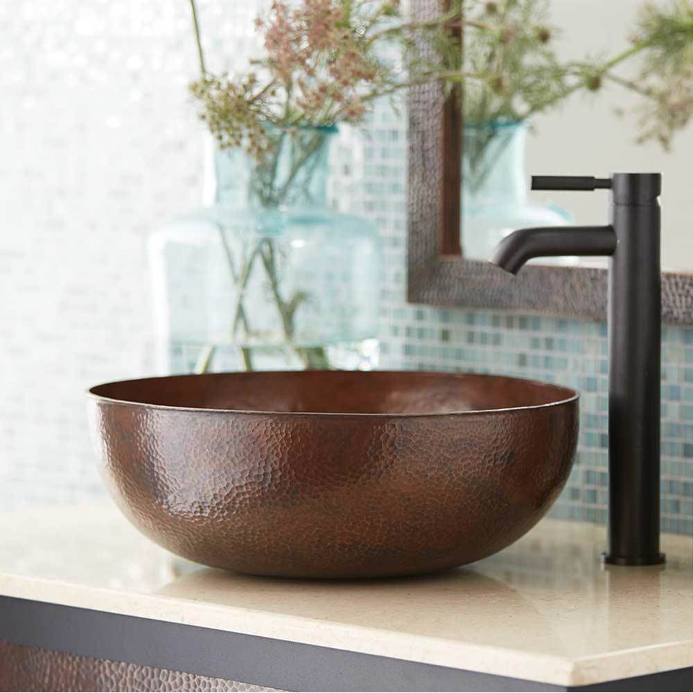 Native Trails - Maestro Round Bathroom Sink in Antique Copper - Antique Copper