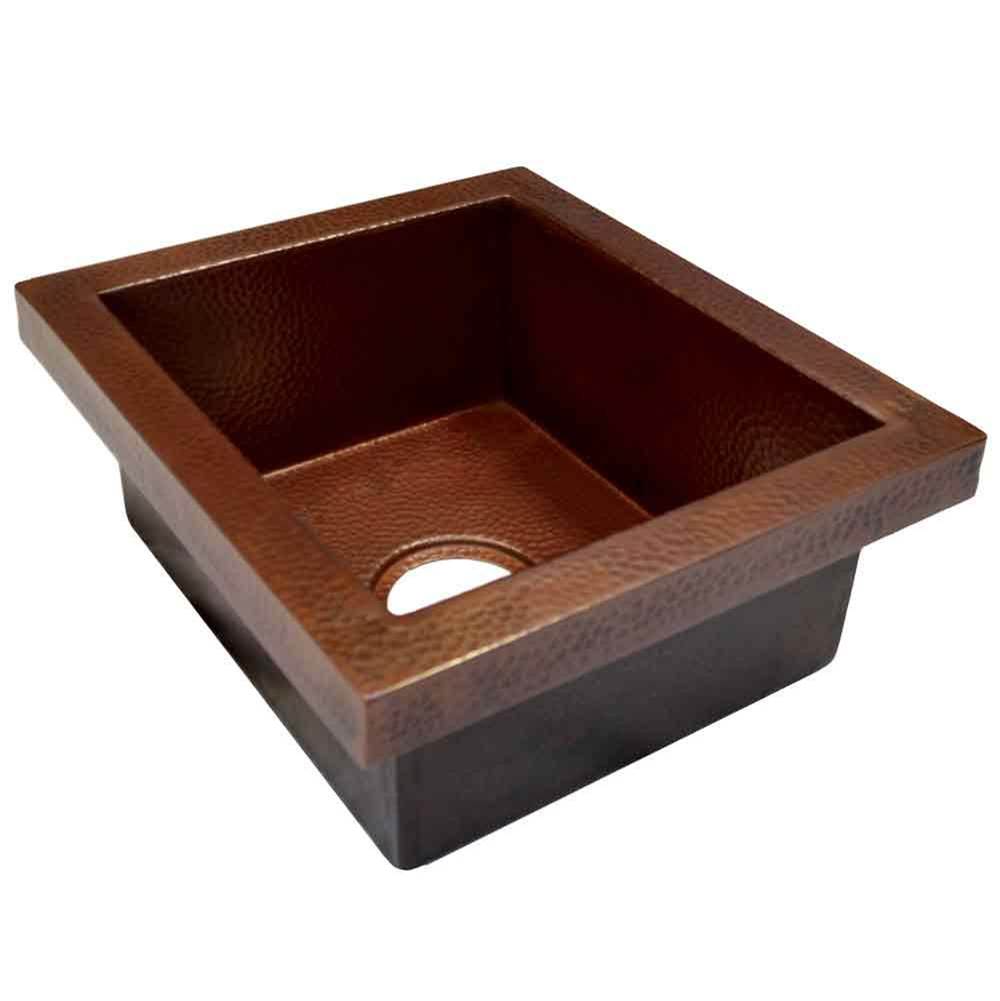 Manhattan Bar and Prep Sink in Antique Copper