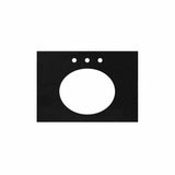 Native Trails - 30'' Native Stone Vanity Top in Charcoal- Oval with 8'' Widespread Cutout - Charcoal