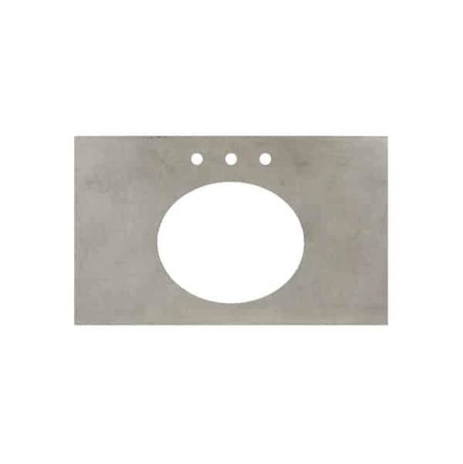 Native Trails - 36'' Native Stone Vanity Top in Ash- Trough with Single or No Faucet Hole - Ash