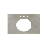 Native Trails - 36'' Native Stone Vanity Top in Ash- Trough with Single or No Faucet Hole - Ash
