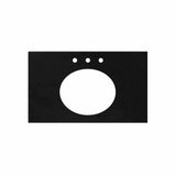 Native Trails - 36'' Native Stone Vanity Top in Charcoal- Oval with 8'' Widespread Cutout - Charcoal