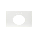 Native Trails - 36'' Native Stone Vanity Top in Pearl- Trough with Single or No Faucet Hole - Pearl