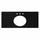 Native Trails - 48'' Native Stone Vanity Top in Charcoal- Oval with 8'' Widespread Cutout - Charcoal