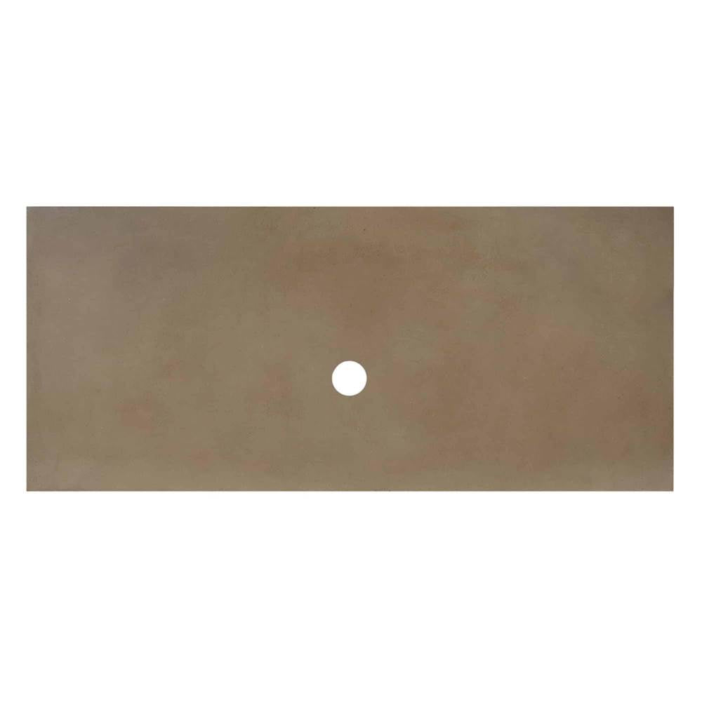 Native Trails - 48'' Native Stone Vanity Top in Earth- Vessel Cutout with No Faucet Hole - Earth