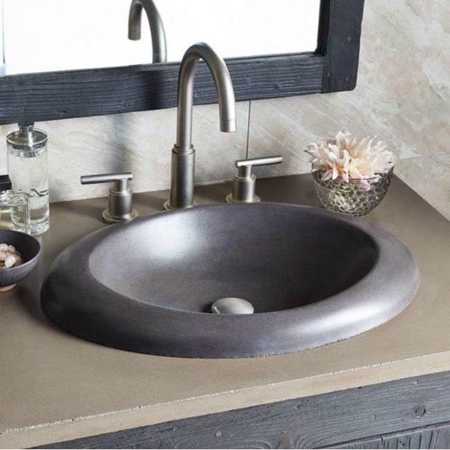 36'' Native Stone Vanity Top in Ash- Trough with Single or No Faucet Hole