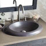 36'' Native Stone Vanity Top in Ash- Trough with Single or No Faucet Hole