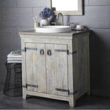 36'' Native Stone Vanity Top in Ash- Trough with Single or No Faucet Hole