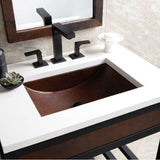 36'' Native Stone Vanity Top in Ash- Trough with Single or No Faucet Hole