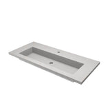 Native Trails - 48'' Capistrano Vanity Top with Integral Trough in Ash - 8'' Widespread Faucet Cutout - Ash