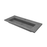 Native Trails - 48'' Capistrano Vanity Top with Integral Trough in Slate - 8'' Widespread Faucet Cutout - Slate