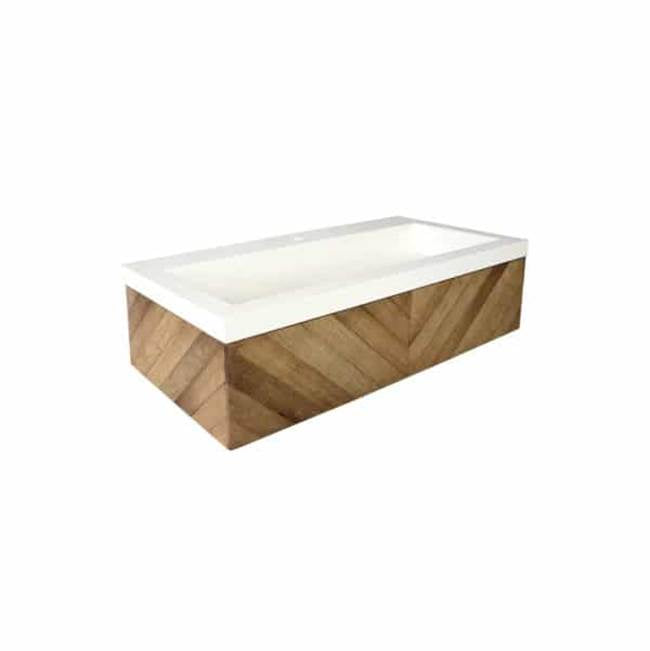 Vintner''s Floating Vanity in Blanc