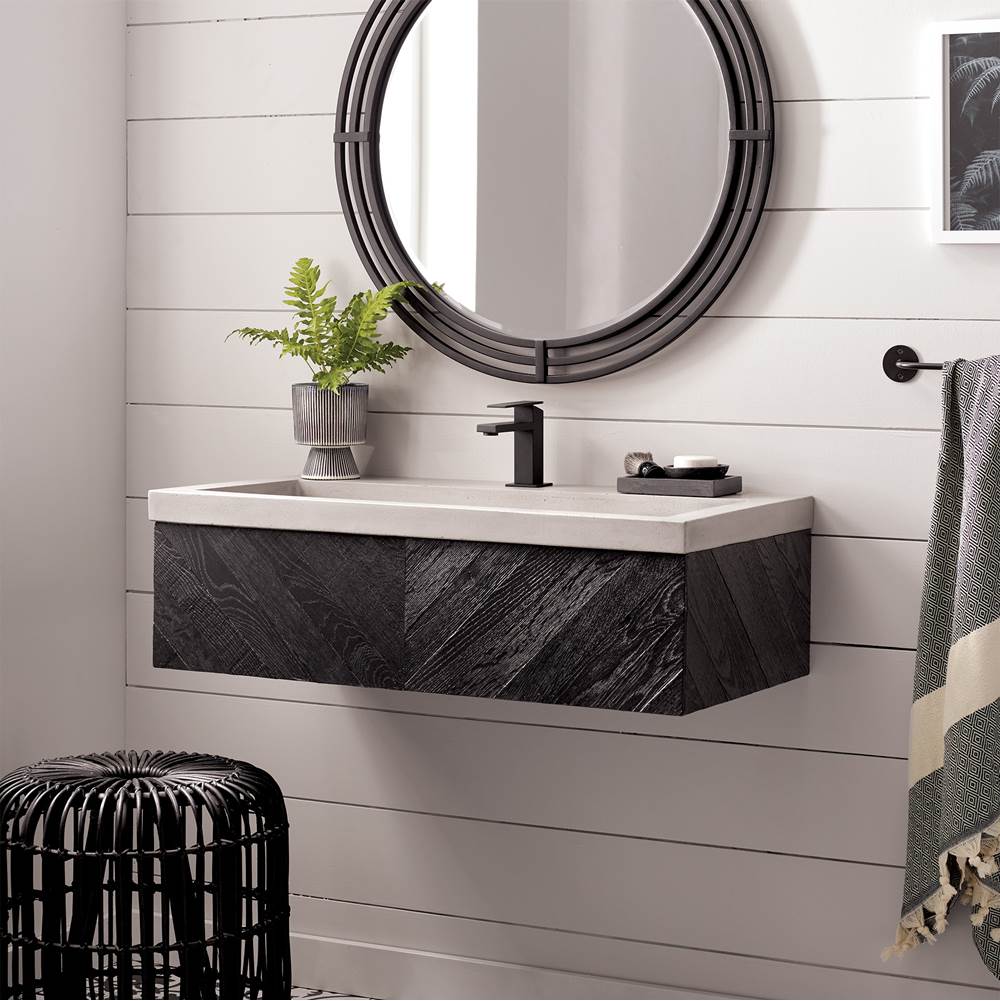 Vintner''s Floating Vanity in Blanc